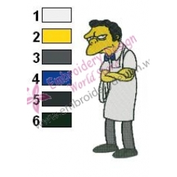 Moe Szyslak Simpsons Embroidery